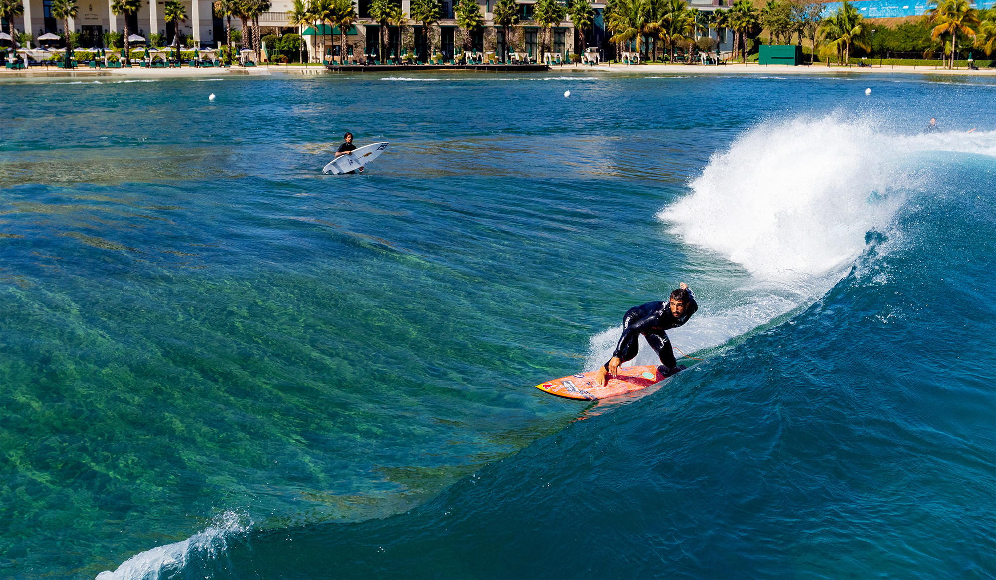 Lucas Chianca bottom turn in front of the perfectswell boa vista residences