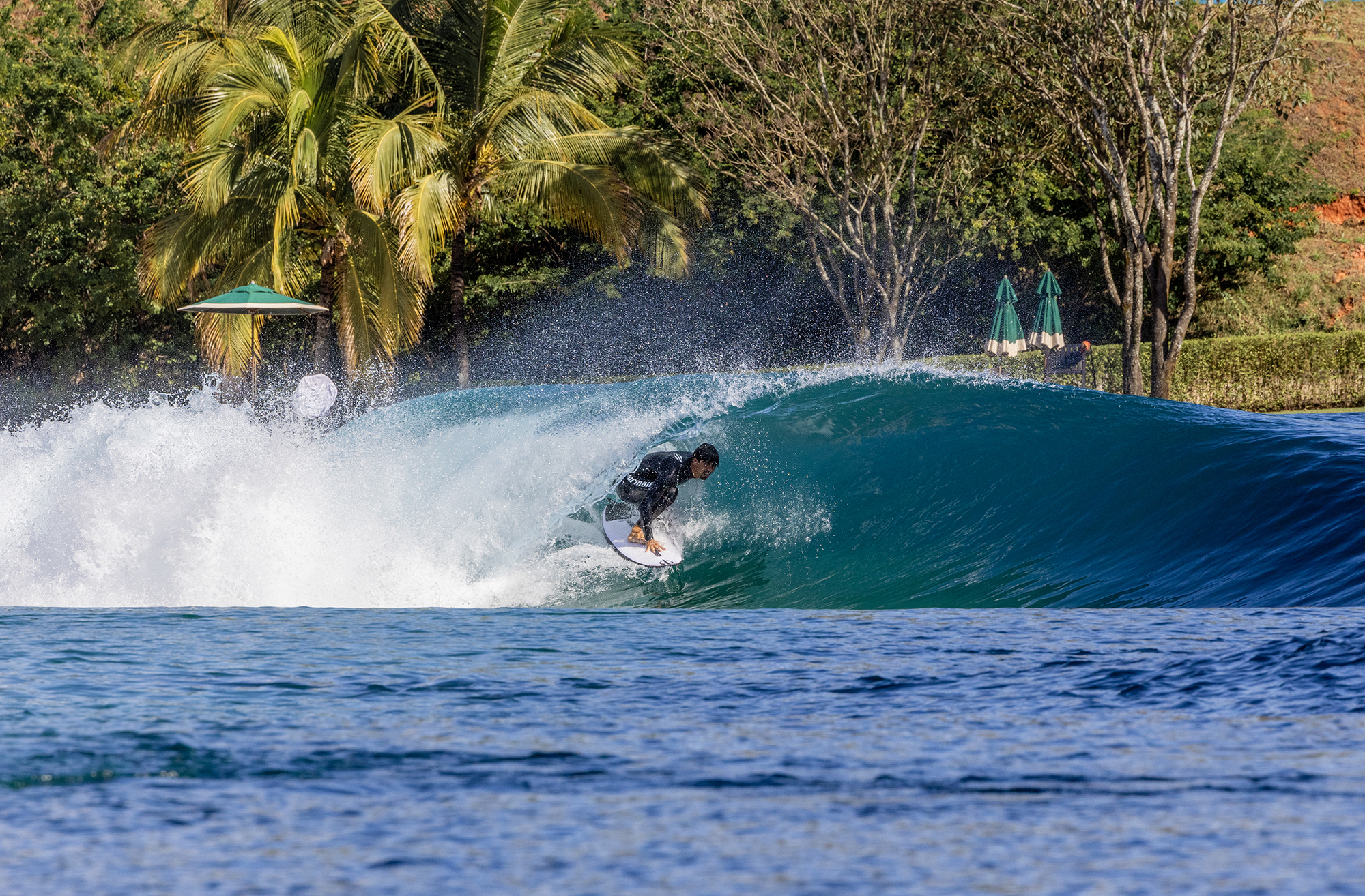 Miguel Pupo getting barreled on a left at PerfectSwell Boa Vista Village