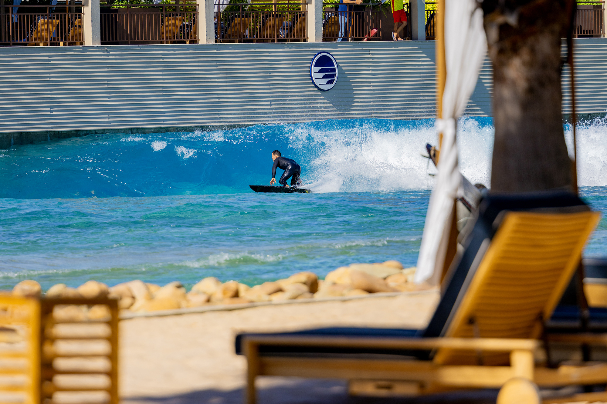 São Paulo Surf Club member enjoys a session at the exclusive PerfectSwell® surf park